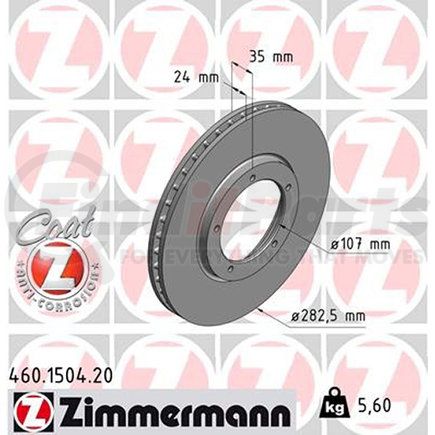 Zimmermann 460150420 Disc Brake Rotor