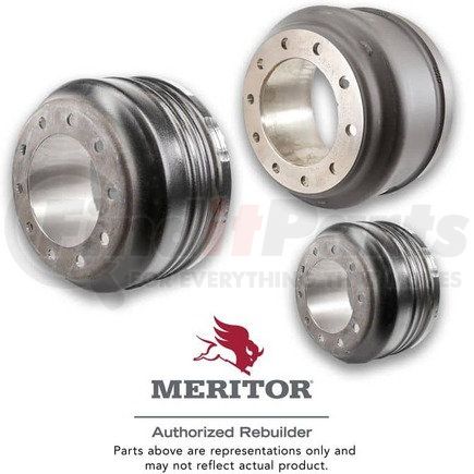 Meritor 03-123365-002 Brake Drum - 16.50 x 7.00 in. Brake Size, Cast Unbalanced