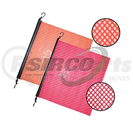 Sirco WF1007BR Window Flag - 18" x 18" Red Jersey Flag with Bungee