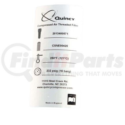 Quincy Air Compressor CSNT00425 COALESCING FILTER ASM 1.5in NPT