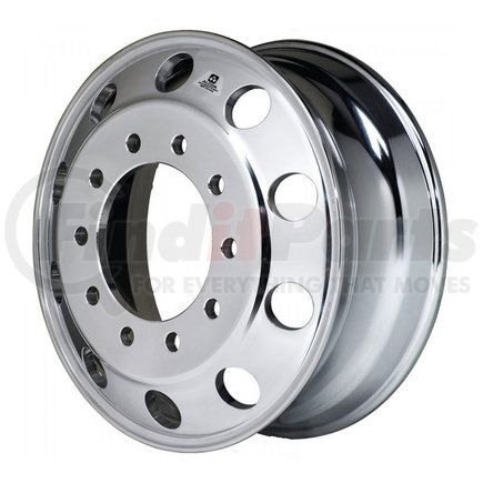 Alcoa 803601DB Aluminum Wheel - 22.5" x 10.5" Wheel Size, Hub Pilot, Mirror Polish Outside Only with Dura-Bright