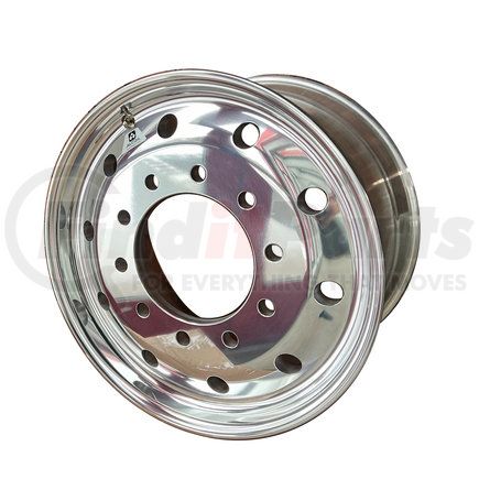 Alcoa 824621DB Aluminum Wheel - 22.5" x 12.25" Wheel Size, Hub Pilot, Mirror Polish Outside Only with Dura-Bright