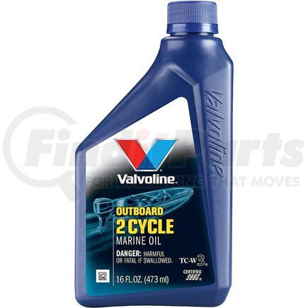 Valvoline VV469 Engine Oil - Outboard 2-Cycle, TCW-3, Synthetic Blend, Not Biodegradable, 16 Fl. Oz. Bottle