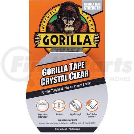Gorilla Glue 6027002 Gorilla Tape - Crystal Clear, Heavy Duty, Weatherproof, Airtight