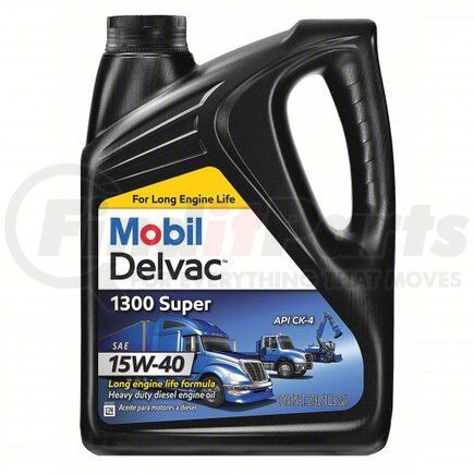 Mobil Oil 122492 Delvac™ 1300 Super Engine Oil - 1 Gallon, Synthetic Blend, SAE 15W-40, for Diesel Engines