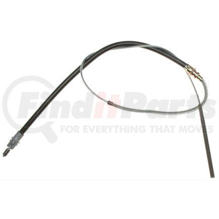 ACDelco 18P2207 Parking Brake Cable - Front, 44.60", Threaded End 1, Fixed Wire Stop End 2