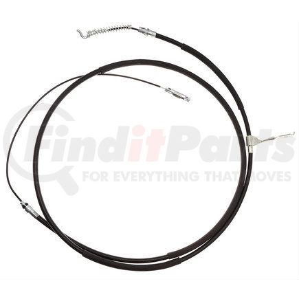 ACDelco 18P2838 Parking Brake Cable - Rear, 122.00", Bracket End 1, Barbed End 2, Steel