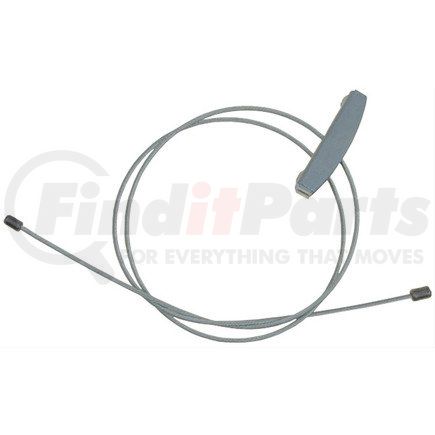 ACDelco 18P2899 Parking Brake Cable - Steel, Center, Fixed Wire Stop End, Steel