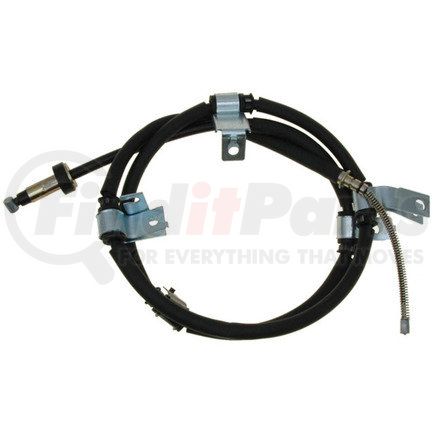 ACDelco 18P2943 Parking Brake Cable - Rear, Fixed Wire Stop End 1, Eyelet End 2, Steel