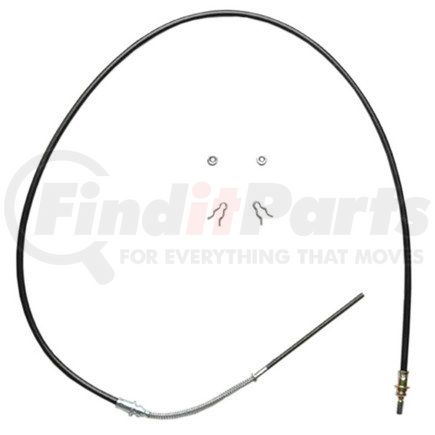 ACDelco 18P751 Parking Brake Cable - Front, 66.00", Threaded End 1, Fixed Wire Stop End 2