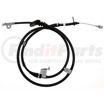 ACDelco 18P97061 Parking Brake Cable - Rear, Fitting End 1, Clevis End 2, With Mounting Bracket