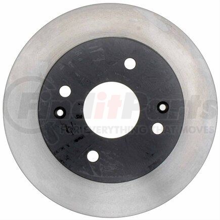 ACDelco 18A868 Disc Brake Rotor - 4 Lug Holes, Cast Iron, Plain, Solid, Turned Ground, Rear