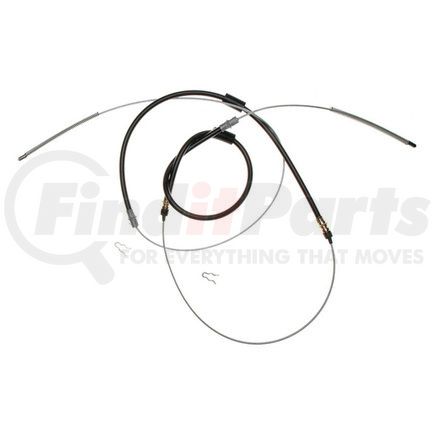 ACDelco 18P2191 Parking Brake Cable - Rear, 123.50", Fixed Wire Stop End, Steel