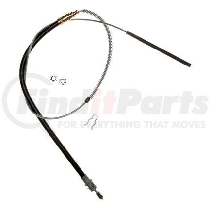 ACDelco 18P2252 Parking Brake Cable - Front, 47.80", Threaded End 1, Fixed Wire Stop End 2
