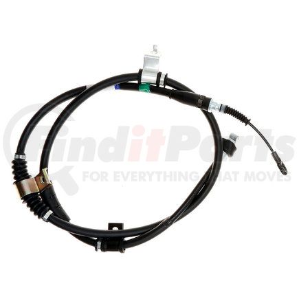 ACDelco 18P97196 Parking Brake Cable - Rear, Eyelet End 1, Horizontal Barrel End 2, Steel