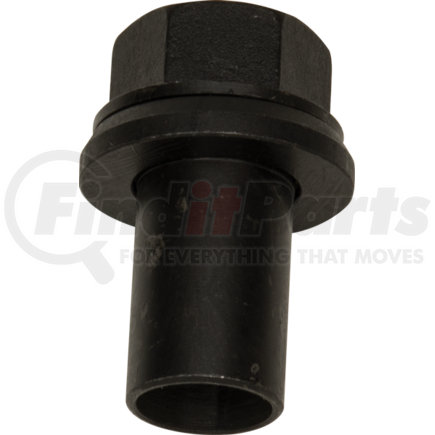 Haltec GL-2939 Flange Nut - Grade 8, Black Finish, M22-1 1/2 Inner Thread, 33mm Hex Size, 39mm Sleeve Length, for Use On Dual Aluminum, for Aluminum Wheels; Sleeve Nut