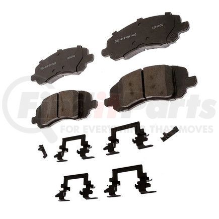 ACDelco 17D1285CHF1 Disc Brake Pad - Bonded, Ceramic, Revised F1 Part Design, with Hardware