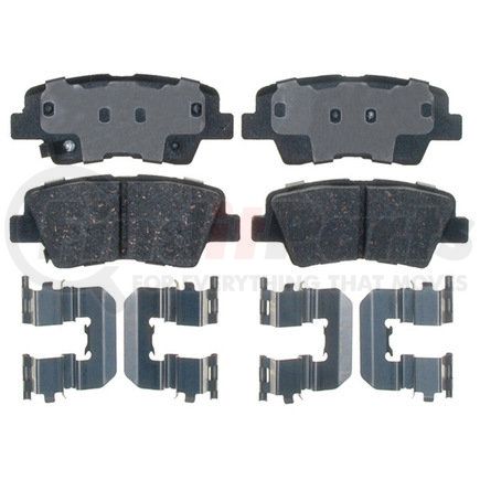 ACDelco 17D1313CHF1 Disc Brake Pad - Bonded, Ceramic, Revised F1 Part Design, with Hardware