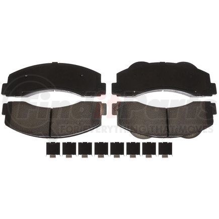 ACDelco 17D1414MHSV Disc Brake Pad Set - Front, Bonded, Semi-Metallic, with Mounting Hardware