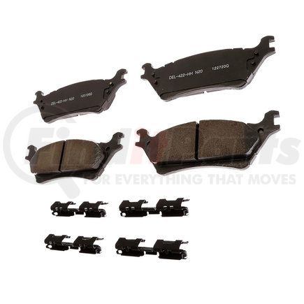 ACDelco 17D1602CHF2 Disc Brake Pad Set - Rear, Ceramic, Bonded, with Mounting Hardware