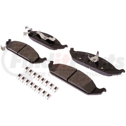ACDELCO 17D650MH Disc Brake Pad Set - Front, Semi-Metallic, with Mounting Hardware