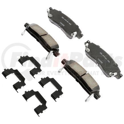 ACDelco 17D883CHF1 Disc Brake Pad - Bonded, Ceramic, Revised F1 Part Design, with Hardware