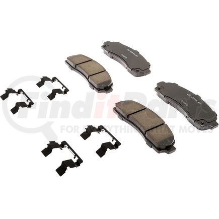 ACDELCO 17D833CHF1 Disc Brake Pad - Bonded, Ceramic, Revised F1 Part Design, with Hardware