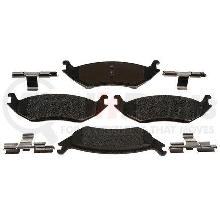 ACDelco 17D967SDH Disc Brake Pad Set - Rear, Semi-Metallic, with Mounting Hardware