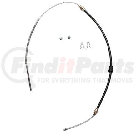 ACDELCO 18P2347 Parking Brake Cable - Front, 52.20", Threaded End 1, Fixed Wire Stop End 2