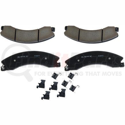 ACDelco 17D1411CHF1 Disc Brake Pad - Bonded, Ceramic, Revised F1 Part Design, with Hardware