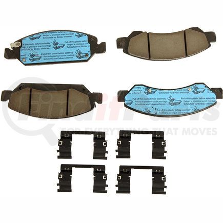 ACDelco 17D1367ACHF1 Disc Brake Pad - Bonded, Ceramic, Revised F1 Part Design, with Hardware
