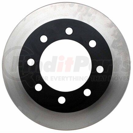 ACDELCO 18A1090 Disc Brake Rotor - 8 Lug Holes, Cast Iron, Plain, Turned Ground, Vented, Front