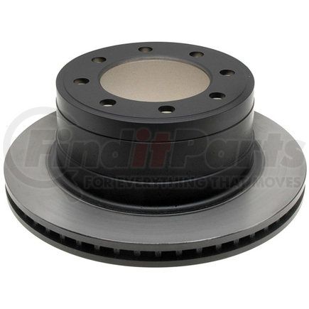 ACDelco 18A1592 Disc Brake Rotor - 8 Lug Holes, Drum-in-Hat, Plain, Turned Ground, Rear