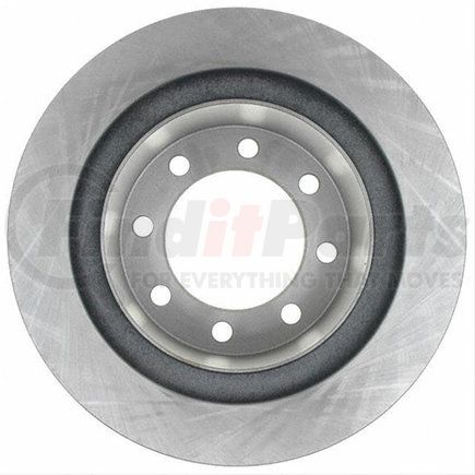 ACDelco 18A1592A Disc Brake Rotor - 8 Lug Holes, Cast Iron, Drum-in-Hat, Non-Coated, Plain, Rear