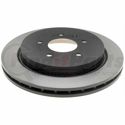 ACDelco 18A1809AC Disc Brake Rotor - 5 Lug Holes, Cast Iron, Coated, Plain Vented, Rear