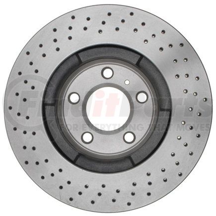 ACDelco 18A2438 Disc Brake Rotor - 5 Lug Holes, Cast Iron, Plain Turned, Vented, Front