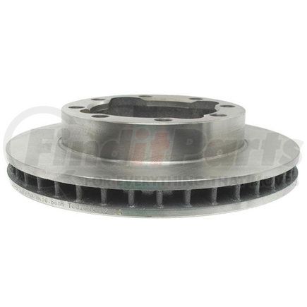 ACDelco 18A489A Disc Brake Rotor - 8 Lug Holes, Cast Iron, Non-Coated, Plain, Vented, Front