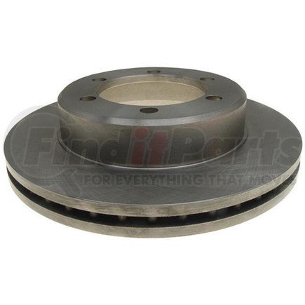 ACDelco 18A663A Disc Brake Rotor - 6 Lug Holes, Cast Iron, Non-Coated, Plain, Vented, Rear