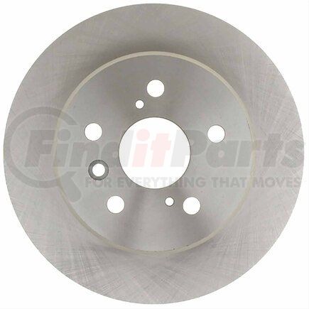 ACDELCO 18A693A Disc Brake Rotor - 5 Lug Holes, Cast Iron, Non-Coated, Plain Solid, Rear