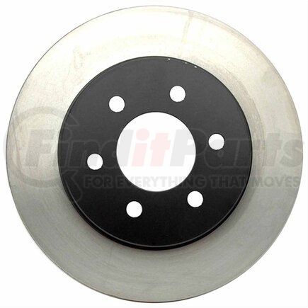 ACDelco 18A821 Disc Brake Rotor - 6 Lug Holes, Cast Iron, Plain, Turned Ground, Vented, Front