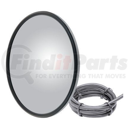 Retrac Mirror 604793 Side View Mirror Head, 8", Round Offset, Convex, Stainless Steel, Heated, PBS