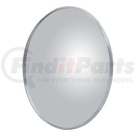 Retrac Mirror 610178 Side View Mirror Head, 6", Round, Convex, Anodized Aluminum, with J-Bracket