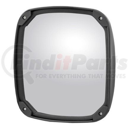 Retrac Mirror 610875 Side View Mirror Head, 8" x 8 1/2", Black, Plastic, Convex, Clamp Mounted