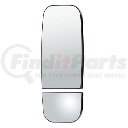 Retrac Mirror 613474 Side View Mirror Glass, 8" x 19", Dual Vision, Heated