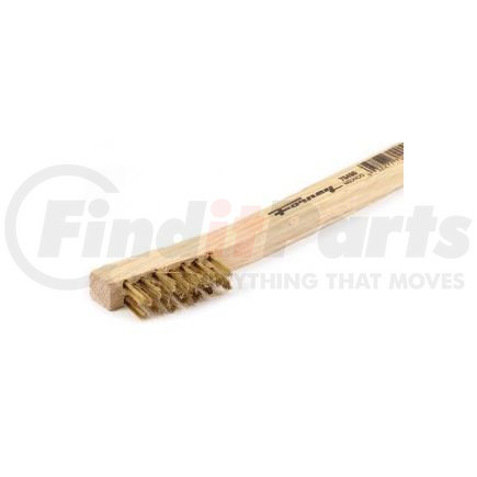 Forney Industries Inc. 70490 Wire Scratch Brush, Brass with Wood Handle, 7-3/4" x .006"