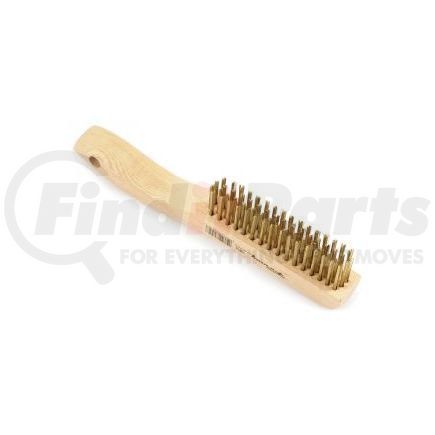 Forney Industries Inc. 70519 Wire Scratch Brush, Brass with Wood Shoe Handle, 10-1/4" x .012"