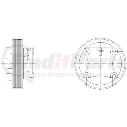 Kit Masters 1077-08101-01 Kysor Style ON/OFF Engine Cooling Fan Clutch - with (6) Front Access Holes