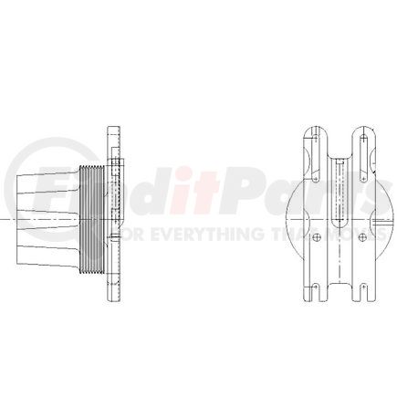 Kit Masters 1077-08166-02 Kysor Style ON/OFF Engine Cooling Fan Clutch - with (6) Front Access Holes