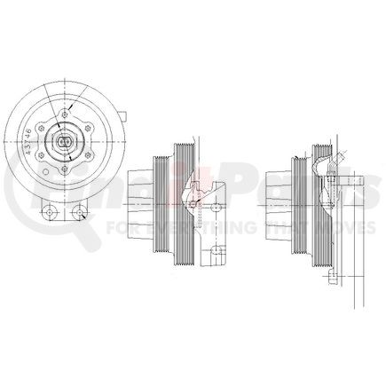 Kit Masters 1077-09159-02 Kysor-Style Hub - New