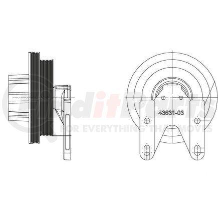 Kit Masters 1077-09303-06 Kysor-Style Hub - New